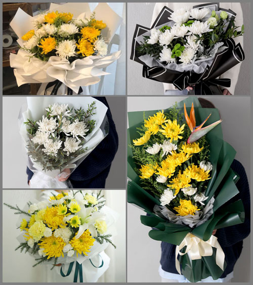 广东江门市恩平市那吉镇黄角村白事花束代送
